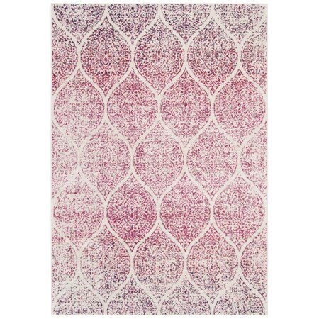 Safavieh 9 x 12 ft. Madison Power Loomed Rectangle Area Rug Cream & Fuchsia MAD604R-9